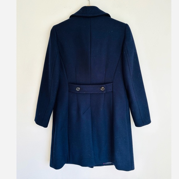 Talbots • Reese Wool Single Breasted Coat in Navy Blue - Picture 4 of 7